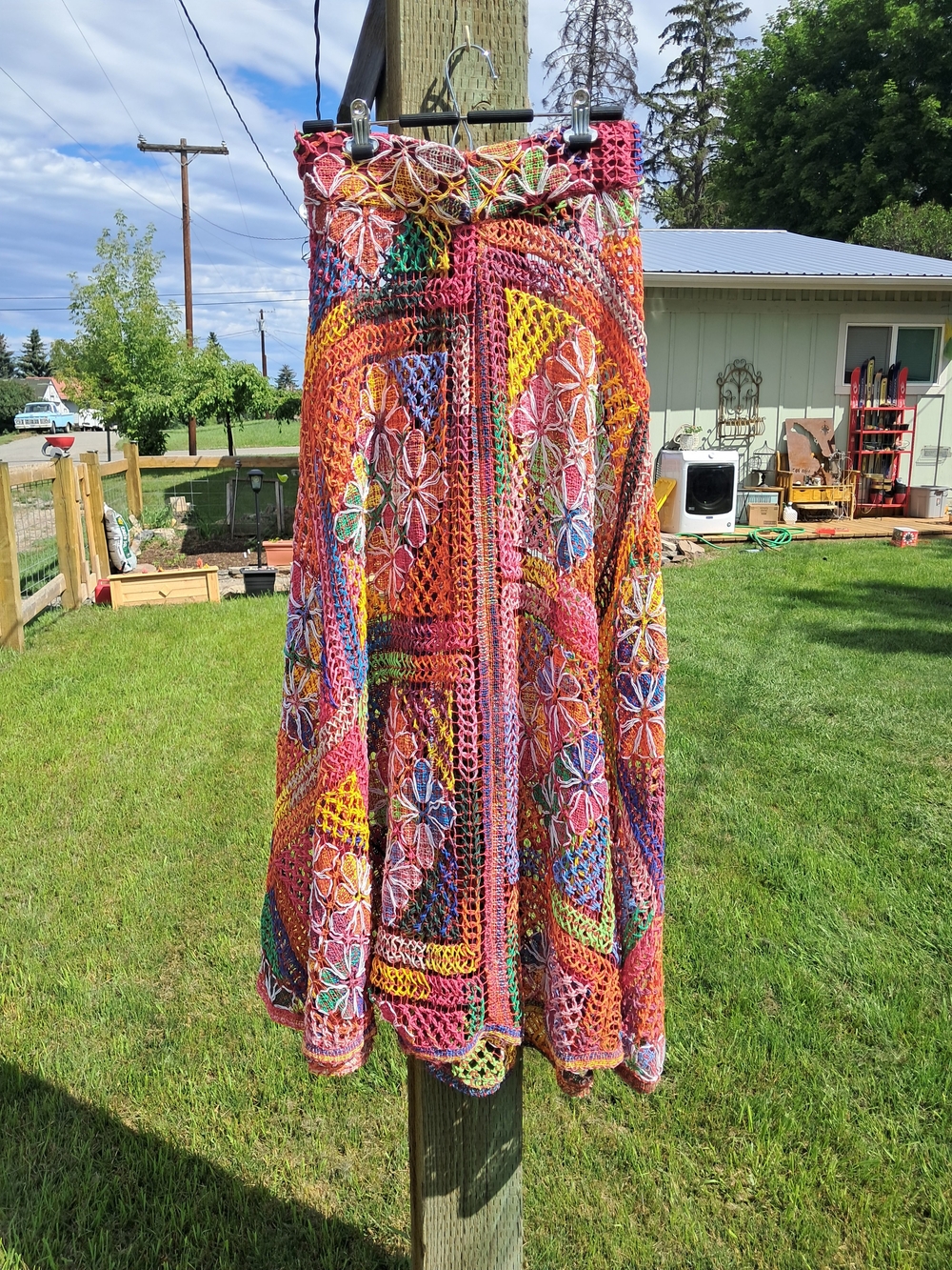 Handmade Charlotte Filet Lace Maxi Skirt - Picture 5 of 7